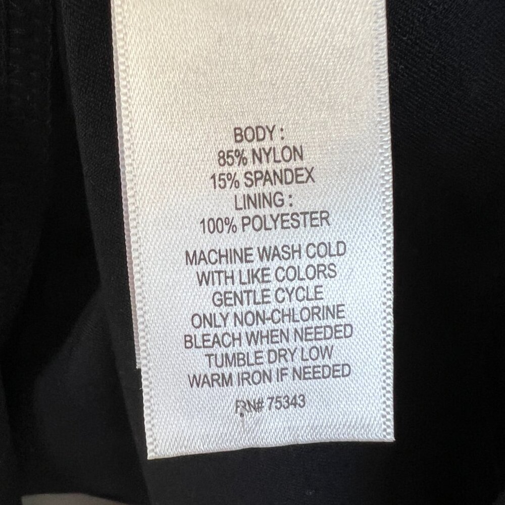 Cynthia Rowley Black Classic A-Line Sleeveless V-Neck Dress Womens Size 6 - Picture 11 of 12